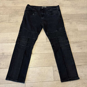 Men's EMBELLISH® Slim Straight Jeans Waist 42 Black